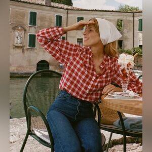 DÔEN Holde Top In Alsace Plaid | Size S | Like New